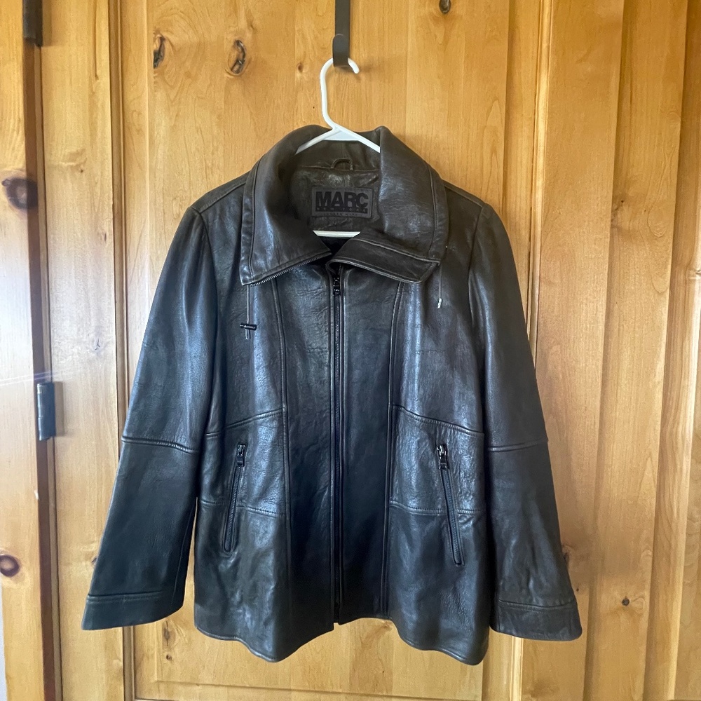Andrew Marc XL Leather Bomber jacket
